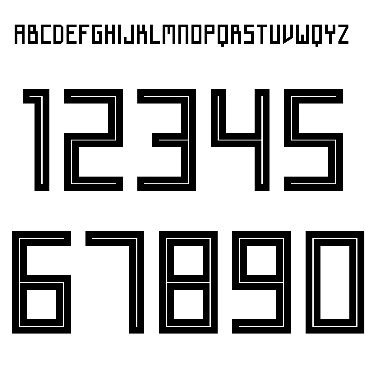 adidas numbers font